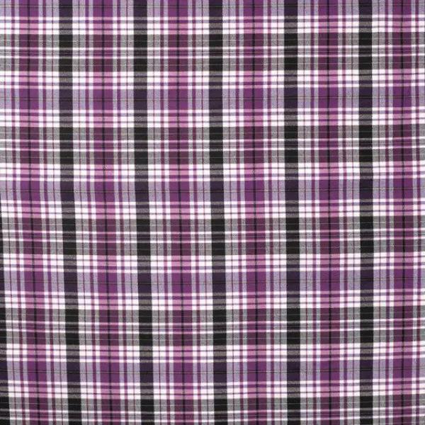 Polyester-Webware Karo in Pink/Schwarz, Meterware im Detail
